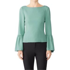 Tibi Egg Blue Crepe Corset Blouse Size 4